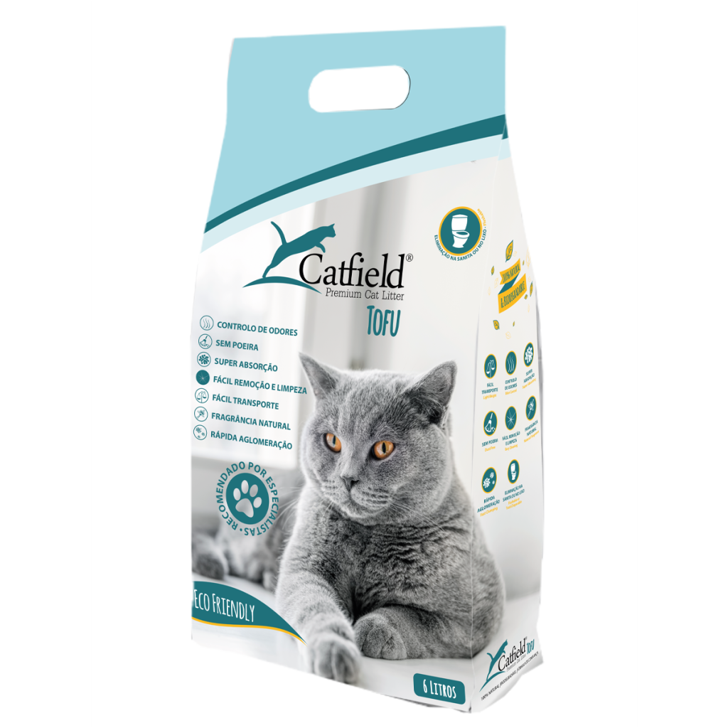 Catfield Premium Tofu Areia Aglomerante para gatos 